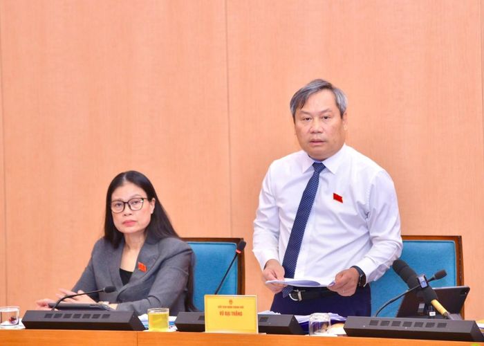 Chủ tịch UBND TP Hà Nội Vũ Đại Thắng phát biểu. Ảnh: Hanoi.gov.