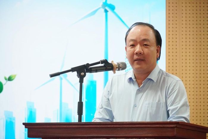 Ông Trần Hữu Linh, Cục trưởng Cục Quản lý và Phát triển thị trường trong nước (Bộ Công Thương) phát biểu tại cuộc thi.