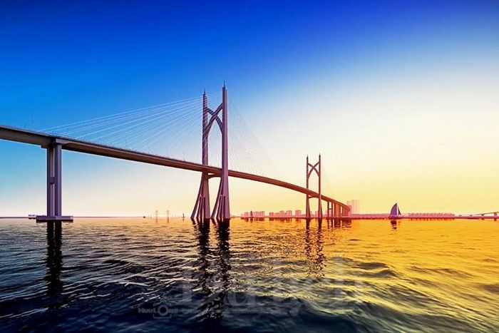 Vịnh Gành Rái xanh trong dập dìu sóng vỗ chính là trái tim của trục kết nối chiến lược, mở ra kỷ nguyên phát triển mới thịnh vượng.