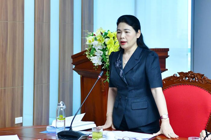 Phó Tổng Kiểm toán nhà nước Hà Thị Mỹ Dung phát biểu tại cuộc họp