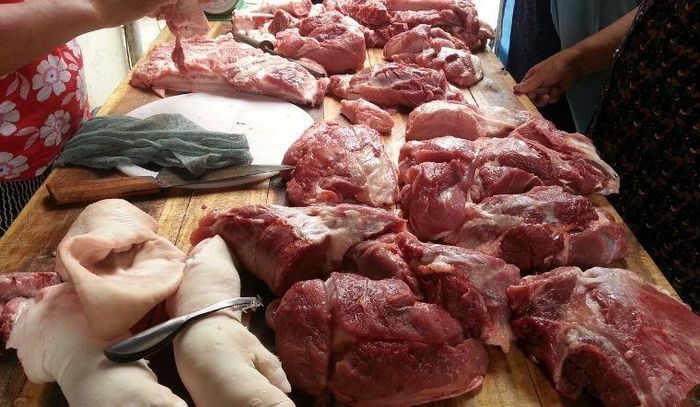 Thịt lợn thường bán rất nhanh. Ảnh minh họa.