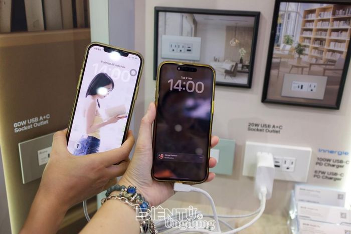 Với ổ cắm của Innergie, người dùng có thể sạc trực tiếp điện thoại, máy tính bảng và laptop thông qua các cổng USB-C và USB-A được tích hợp sẵn trên ổ cắm