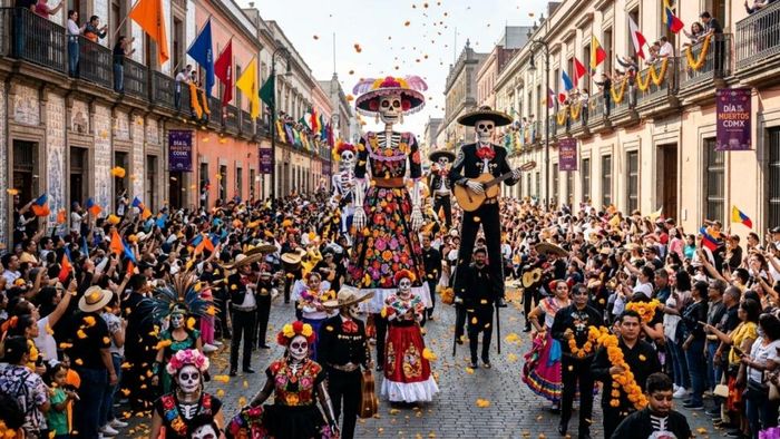 Lễ hội người chết (Día de los Muertos) là dịp để người Mexico tôn vinh sự sống, đón linh hồn người thân trở về. (Ảnh: MT)