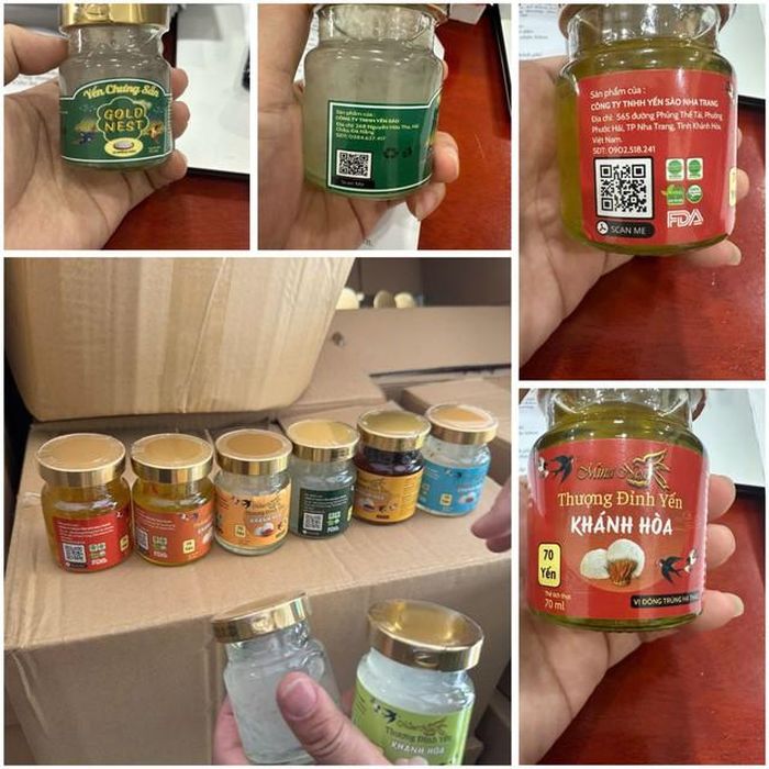 Các sản phẩm hũ yến giả.