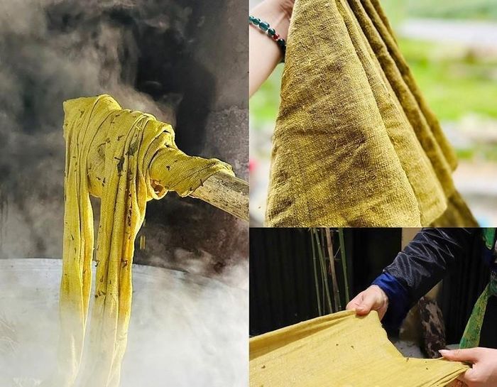 Các tấm vải được nhuộm từ những nguyên liệu đến từ tự nhiên, thân thiện môi trường