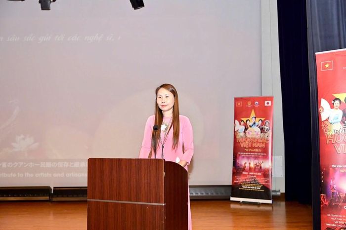Chủ tịch Hiệp hội người Việt Nam vùng Kansai Lê Thương phát biểu