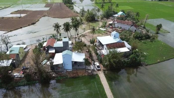 Một khu vực bị ngập lụt nặng trong đợt bão lũ cuối năm 2025 trên địa bàn xã Hòa Thịnh nay đã hồi sinh.