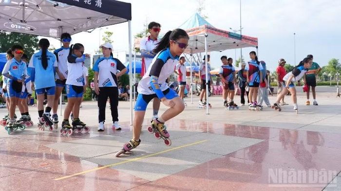 Các vận động viên thi đấu tại giải.