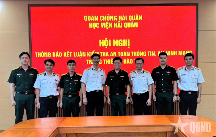 Trung tâm 386 tham gia Hội nghị thông báo kết luận kiểm tra an toàn thông tin, an ninh mạng trang thiết bị đào tạo của Học viện Hải quân.