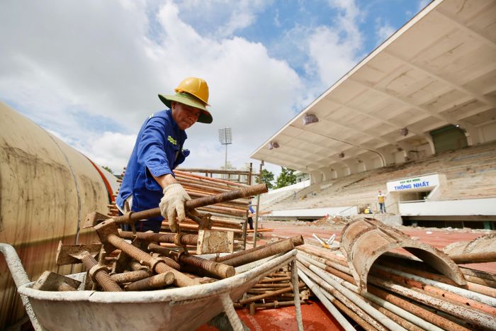 Việc cải tạo, nâng cấp sân vận động Thống Nhất đang được đẩy nhanh