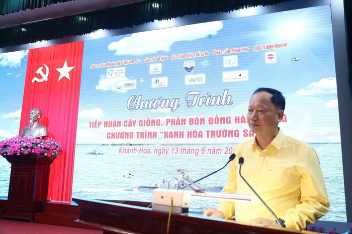 Ông Nguyễn Hồng Lâm – Thành viên HĐQT, Giám đốc Truyền thông Tiến Nông chia sẻ về chiến dịch cộng đồng “Triệu lời chúc – Triệu mầm xanh”.