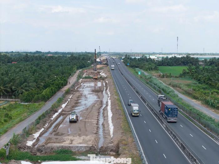 Một đoạn thuộc dự án mở rộng cao tốc TPHCM - Trung Lương - Mỹ Thuận.