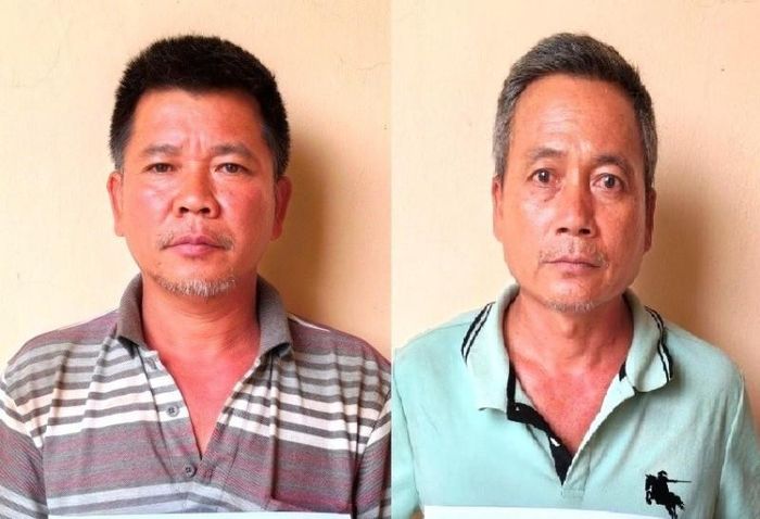 Đối tượng Nguyễn Hoài Vũ và Nguyễn Văn Sanh. Ảnh: Công an Gia Lai