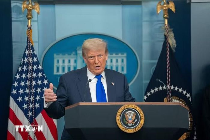 Tổng thống Mỹ Donald Trump quả quyết thỏa thuận hòa bình với Iran được ký kết vào ngày 14/6. (Ảnh: THX/TTXVN)
