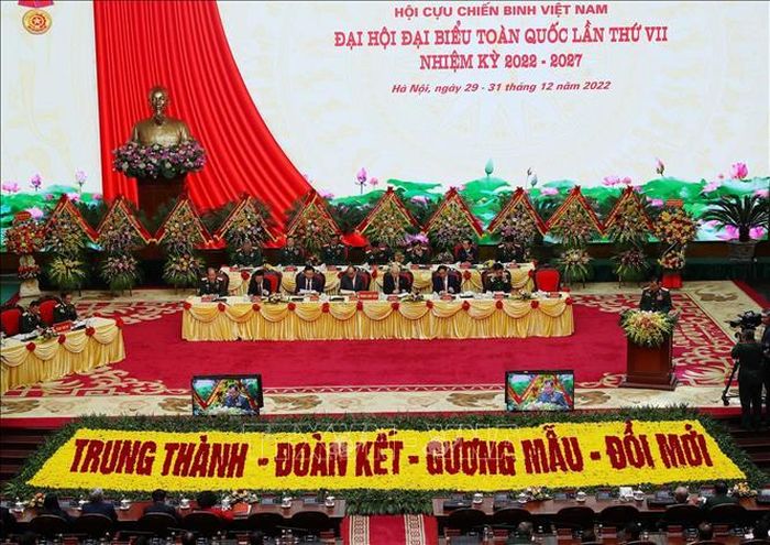 Toàn cảnh Đại hội đại biểu toàn quốc Hội Cựu chiến binh Việt Nam lần thứ VII, ngày 30/12/2022. Ảnh: Trọng Đức/TTXVN