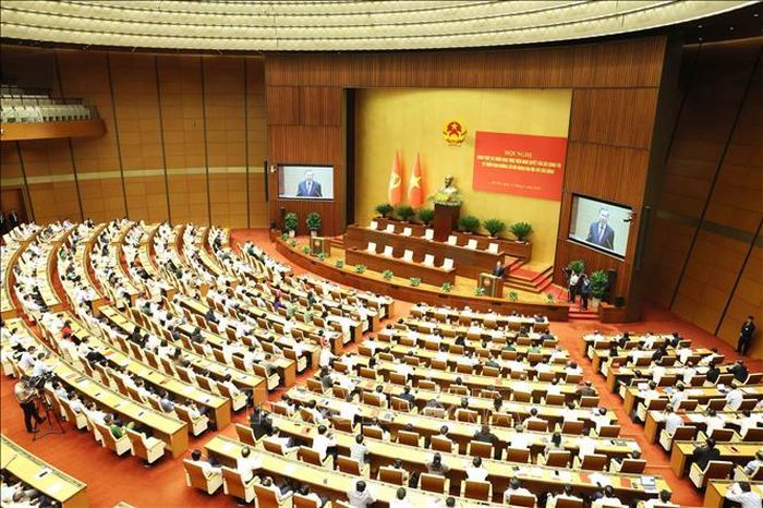 Hội nghị quán triệt, triển khai thực hiện Nghị quyết của Bộ Chính trị về triển khai đường lối đối ngoại Đại hội XIV của Đảng. Ảnh: Phương Hoa/TTXVN