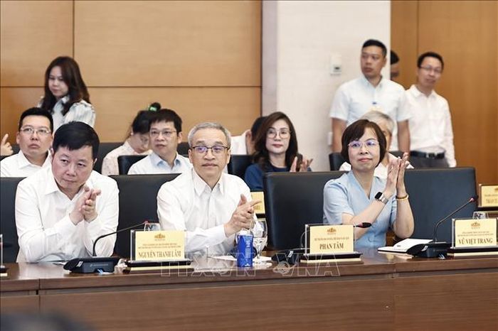 Đại biểu dự gặp mặt lãnh đạo các cơ quan báo chí nhân Ngày Báo chí Cách mạng Việt Nam (21/6/1925 - 21/6/2026). Ảnh: Doãn Tấn/TTXVN