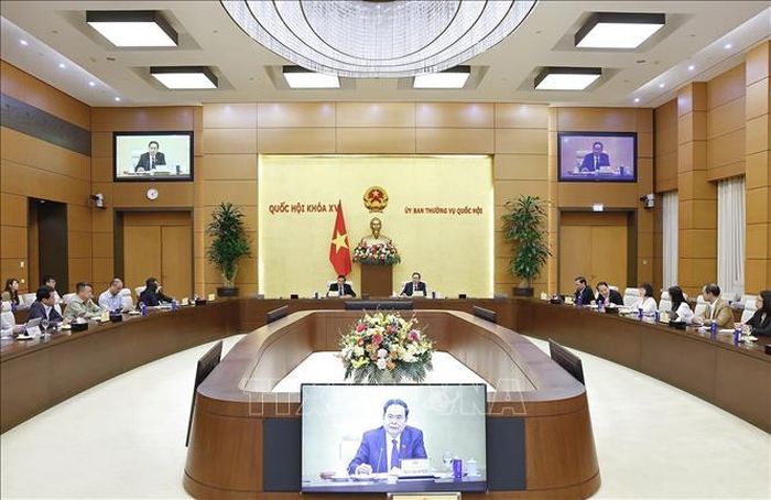Chủ tịch Quốc hội Trần Thanh Mẫn, Trưởng Ban Tổ chức Diễn đàn về xây dựng pháp luật phát biểu tại Diễn đàn về xây dựng pháp luật. Ảnh tư liệu: Doãn Tấn/TTXVN