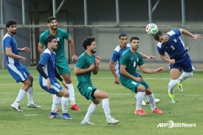 Các cầu thủ đội tuyển Iran tập luyện tại thành phố Tijuana, Mexico. Ảnh: AFP.