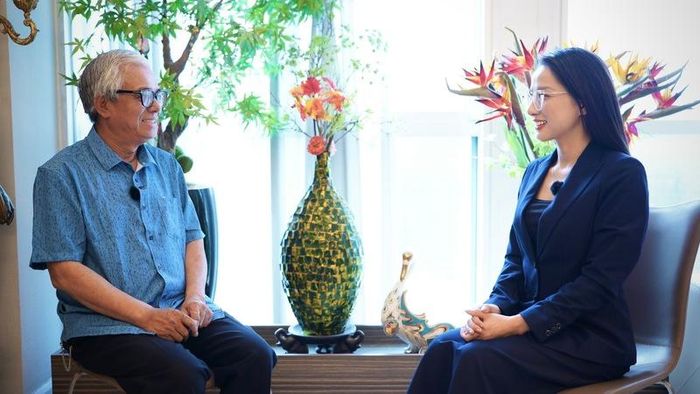 Đại sứ Phạm Quang Vinh - nguyên Thứ trưởng Bộ Ngoại giao trả lời phỏng vấn phóng viên Báo Công Thương - Ảnh: Thái Mạnh