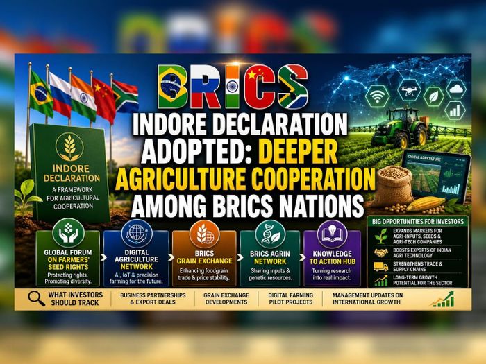 BRICS thông qua Tuyên bố Indore, thúc đẩy hợp tác nông nghiệp và an ninh lương thực toàn cầu. Ảnh: Whalesbook.