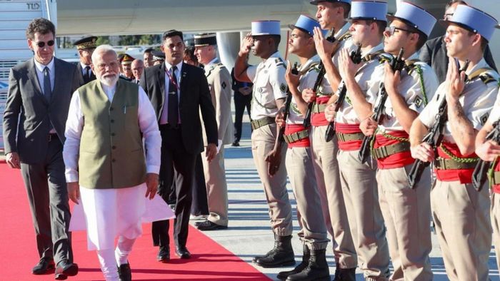 Thủ tướng Ấn Độ Narendra Modi đến thành phố Nice (Pháp) ngày 13/6/2026 để hội đàm với Tổng thống Pháp Emmanuel Macron và tham dự Hội nghị Thượng đỉnh Nhóm các nước công nghiệp phát triển (G7). Ảnh: www.narendramodi.in