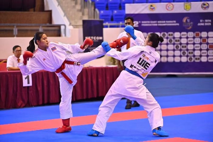  Các võ sĩ karate Gia Lai có nhiều cơ hội cọ xát trước thềm Đại hội Thể thao toàn quốc lần thứ X - 2026. Ảnh: Công Tuấn 