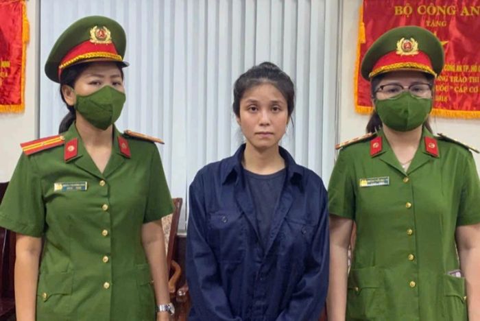 Bị can Trúc Phương tại cơ quan điều tra.