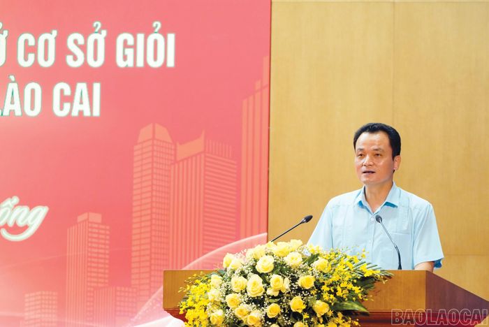 Đồng chí Giàng Quốc Hưng - Phó Chủ tịch UBND tỉnh, Trưởng Ban Chỉ đạo Hội thi phát biểu bế mạc.