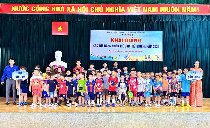 Xã Đam Rông 2 tổ chức các lớp năng khiếu thể dục, thể thao hè cho các em thiếu nhi trên địa bàn
