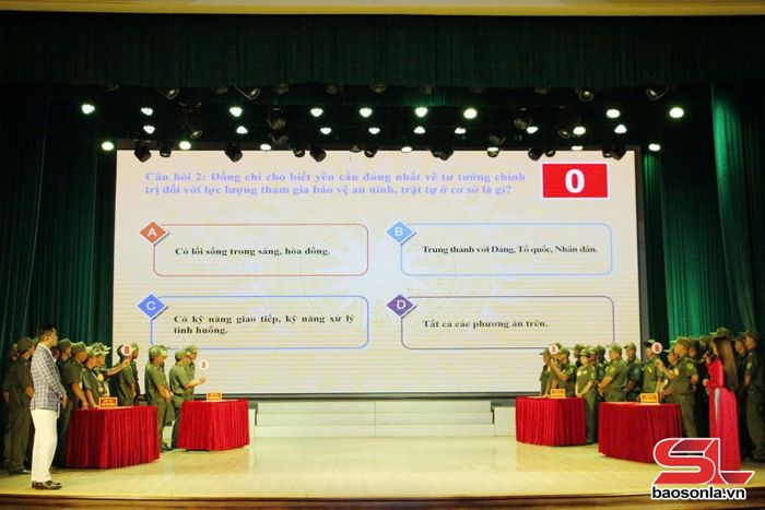 Phần thi kiến thức tại hội thi.