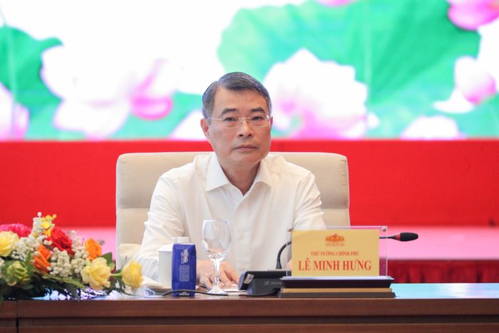 Thủ tướng Chính phủ Lê Minh Hưng tại cuộc gặp mặt. Ảnh: Hồ Long