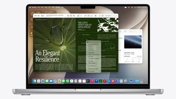 Giao diện macOS 27 được tinh chỉnh theo hướng liền mạch. Ảnh: Apple.