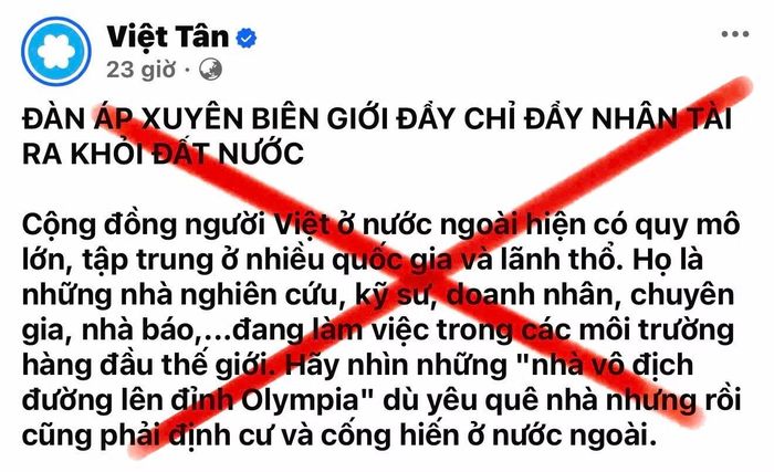 Những thông tin xuyên tạc về “đàn áp xuyên biên giới”.