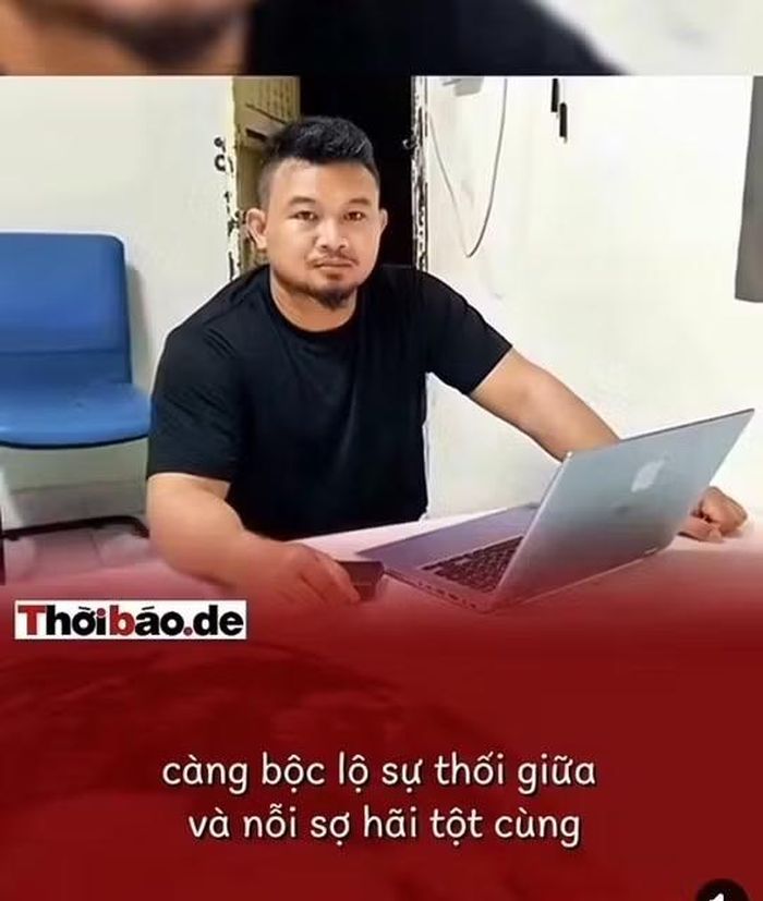 Các đối tượng tung clip rêu rao "đàn áp xuyên quốc gia" trên trang thoibao.de. Ảnh cắt từ clip