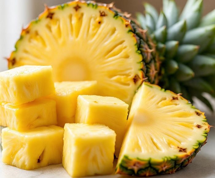 Dứa không chỉ giàu vitamin C mà còn chứa bromelain, một loại enzyme tự nhiên có tác dụng chống viêm, đẩy lùi tình trạng viêm và đau liên quan đến các bệnh như gout.