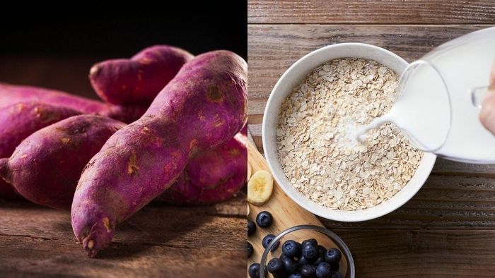 Có thể kết hợp khoai lang và bột yến mạch để dưỡng da. Ảnh minh họa