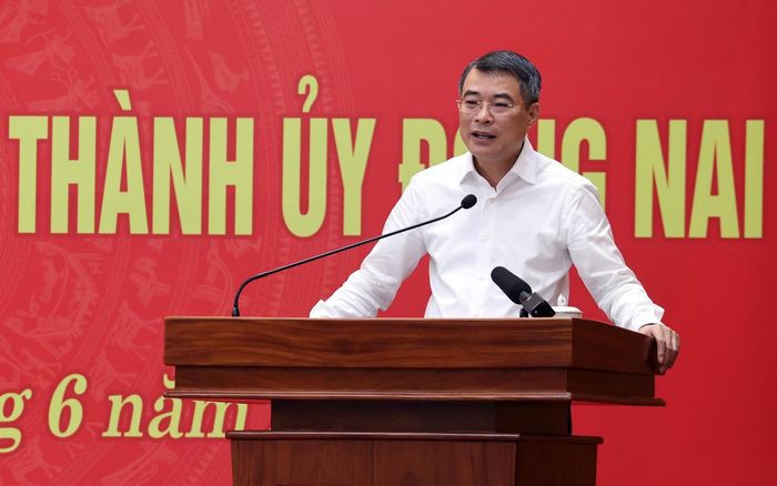 Thủ tướng Lê Minh Hưng phát biểu kết luận cuộc làm việc. Ảnh: VGP