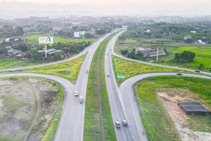 Một đoạn cao tốc Hà Nội - Thái Nguyên.