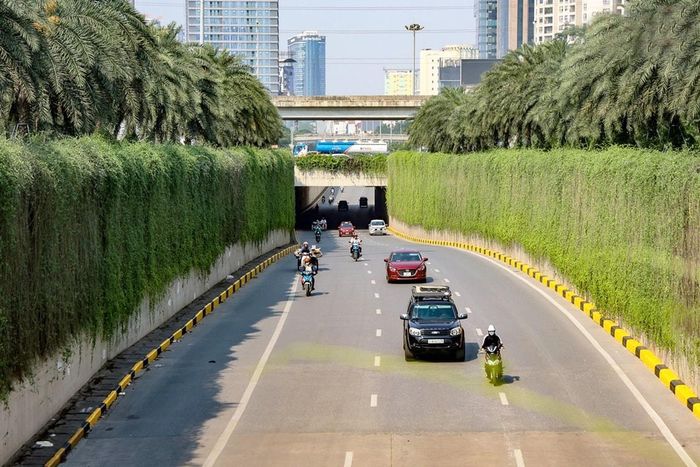 Hầm chui nút giao Trần Duy Hưng - Đại lộ Thăng Long. Ảnh: Phạm Hùng