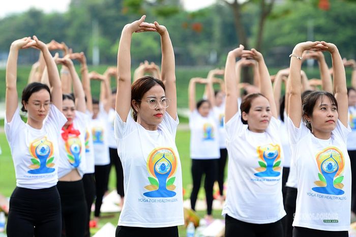 Những khoảnh khắc tập trung và cân bằng trong buổi đồng diễn.