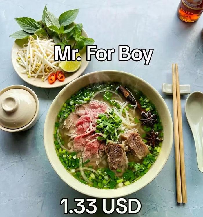 "For Boy" là "phở bò".