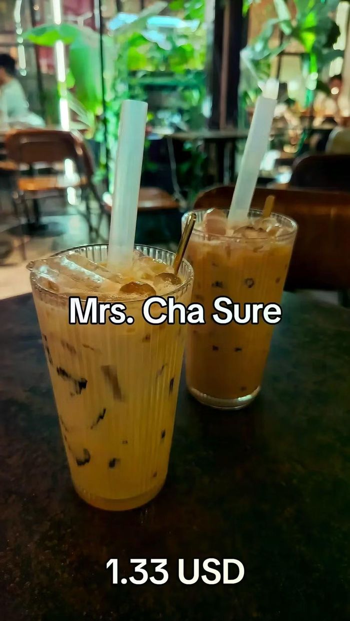 Quý bà "Cha Sure" chính là món trà sữa.