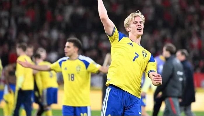 Lucas Bergvall là cầu thủ trẻ nhất của Thụy Điển thi đấu tại World Cup