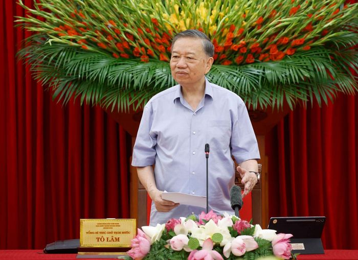 Tổng Bí thư, Chủ tịch nước Tô Lâm phát biểu chỉ đạo. Ảnh: Thống Nhất – TTXVN