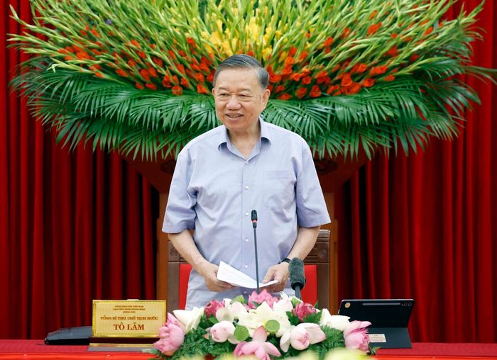 Tổng Bí thư, Chủ tịch nước Tô Lâm phát biểu chỉ đạo. Ảnh: Thống Nhất – TTXVN