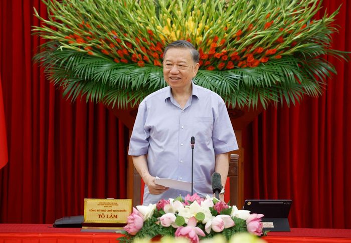 Tổng Bí thư, Chủ tịch nước Tô Lâm phát biểu chỉ đạo. Ảnh: Thống Nhất – TTXVN