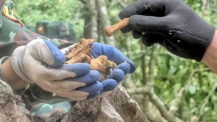 Quy tập hài cốt liệt sĩ tại điểm cao.