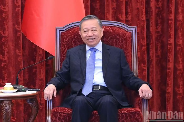 Tổng Bí thư, Chủ tịch nước Tô Lâm phát biểu tại cuộc tiếp Đại sứ Đan Mạch Nicolai Prytz.