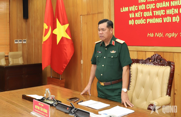  Thiếu tướng Huỳnh Tấn Hùng kết luận hội nghị.